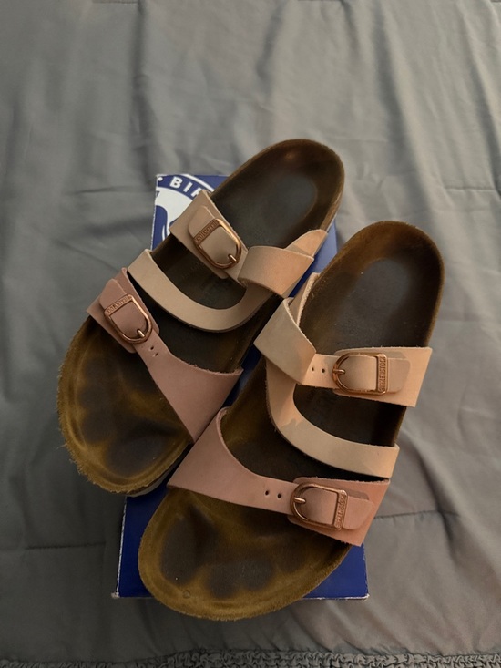 Birkenstock Shoes - Birkenstock Salina Double-Strap Sandals in Rose/Old Rose